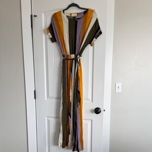 Orange Creek Colorful Striped Maxi Dress
